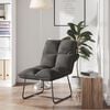 vidaXL Leisure Chair with Metal Frame Dark Gray Velvet