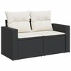 vidaXL Garden Sofa Set Black and Cream