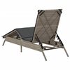 vidaXL Sun Lounger Light grey Poly Rattan 78.7 x 23.2 x 33.5 in