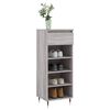 vidaXL Shoe Cabinet Gray Sonoma Engineered Wood, Metal Medium