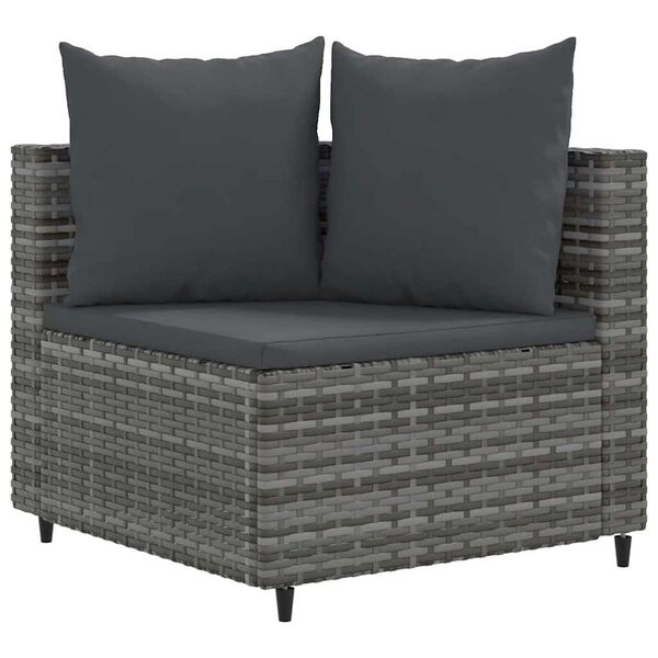 vidaXL Patio Sofa Set Set of 10 Grey