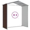 vidaXL Garden Shed Brown Galvanized Steel 75.2 x 118.1 x 78.0 in