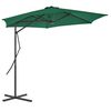 vidaXL Garden Parasol Green Polyester and steel Large Rotatable