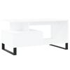vidaXL Coffee Table White Engineered wood, metal Medium Coffee Table