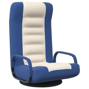 vidaXL Floor Chair Blue and cream Fabric (100% polyester), metal, foam
