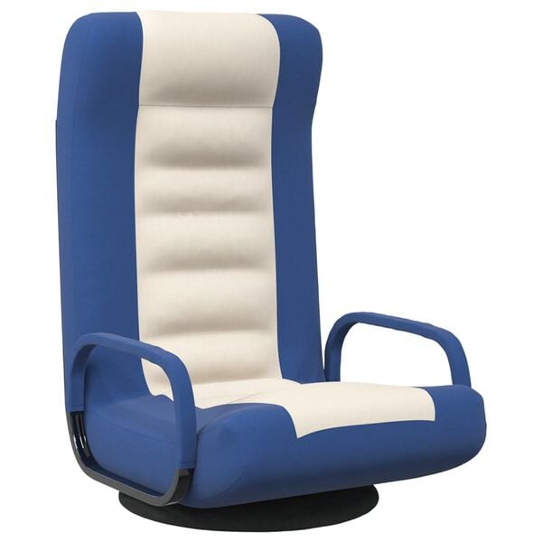 vidaXL Floor Chair Blue and cream Fabric (100% polyester), metal, foam