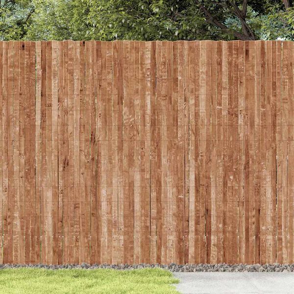 vidaXL Bark Fence Natural 236.22 x 70.87 in Bark