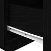 vidaXL Bedside Cabinet with Drawer Black Oak 15.75 x 15.35 x 14.57 in