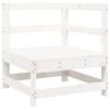 vidaXL Garden Sofa Set White Solid pine wood, with plywood slats Large
