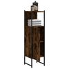 vidaXL Bathroom Cabinet Smoked Oak Engineered Wood, Powder-Coated Steel