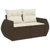 vidaXL Garden Sofa Set Brown,Cream White