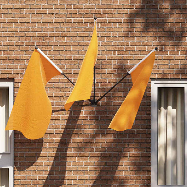 vidaXL Flag Pole Holder Black 10.5 x 7.5 cm Steel