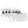 vidaXL Christmas Reindeer Set of 6 White Mesh, Metal Medium