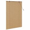 vidaXL Roller Blind with Curtains Manual Brown 43.31 x 62.99 in Bamboo