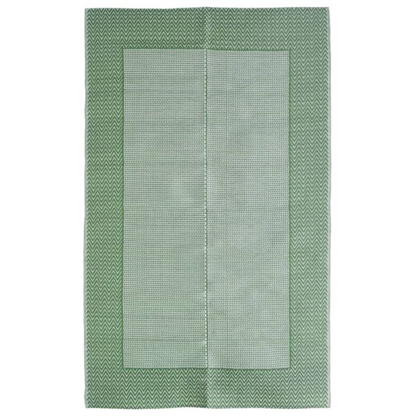vidaXL Outdoor Rug Green Polypropylene (PP) 74.8 x 114.2 in Pattern
