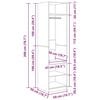 vidaXL Wardrobe with Storage Old wood Engineered Wood