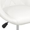 vidaXL Dining Chair Set of 2 White Faux leather, chromed steel