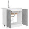 vidaXL Sink Bottom Cabinet Concrete grey Engineered wood Medium