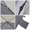 vidaXL Beach Tent 3-Person Gray Quick Release Waterproof