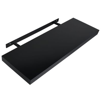 vidaXL Floating Wall Shelves 2 pcs Black 39.4"x7.9"x1.5"