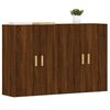 vidaXL Wall Mounted Cabinet Set of 2 Brown oak