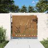 vidaXL Garden Gate 33.5"x39.4" Corten Steel Grass Design