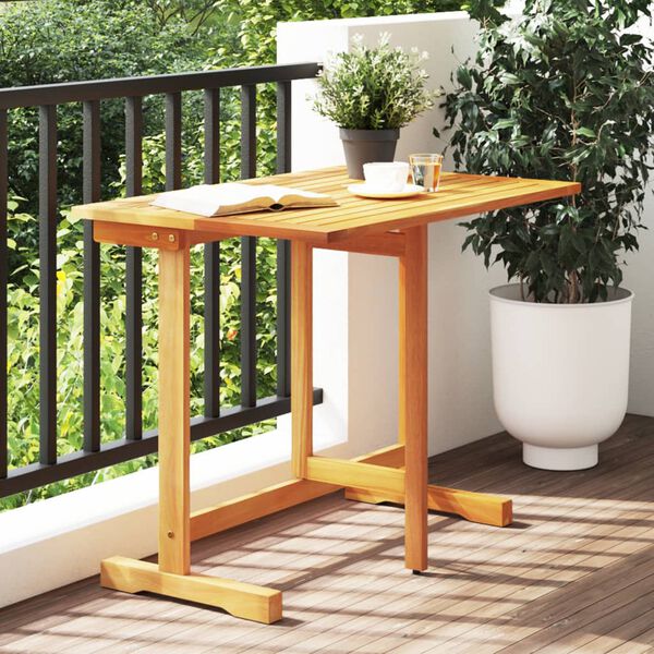vidaXL Balcony Table Brown Solid Acacia wood Medium Foldable