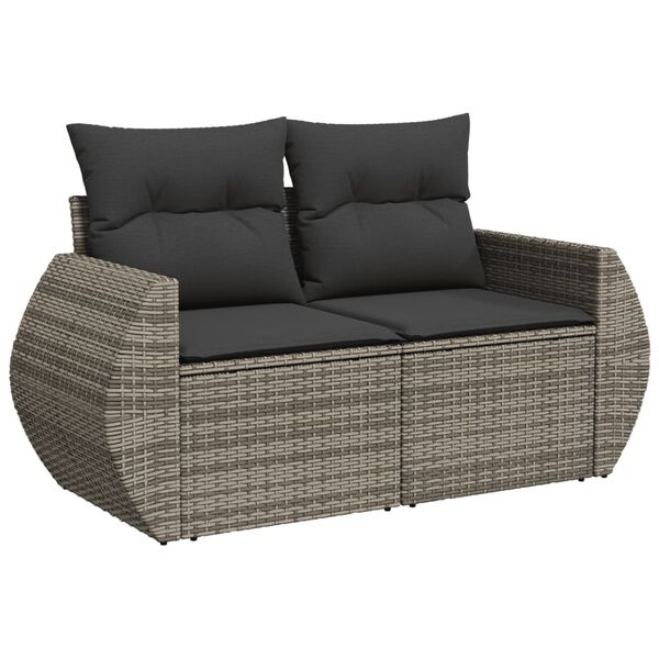 vidaXL Garden Sofa Set Grey