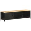 vidaXL TV Cabinet Natural brown and black