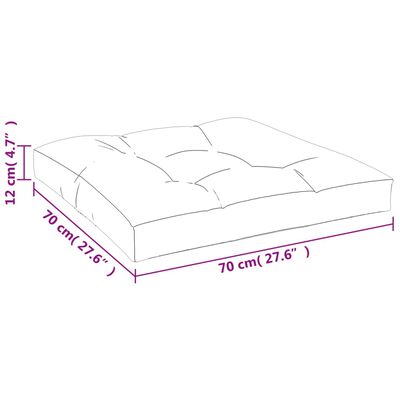 vidaXL Pallet Cushion Taupe 27.6"x27.6"x4.7" Fabric