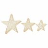 vidaXL Christmas Decoration Stars 3 pcs Gold Mesh LED Outdoor Indoor