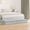 vidaXL Bed Drawers Grey Sonoma 55.12 x 14.37 x 6.50 in Engineered Wood