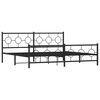 vidaXL Bed Frame Black Powder-coated steel 78.7 x 78.7 in Bed Frame