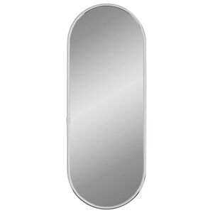 vidaXL Wall Mirror Silver Glass, PVC 15.7 x 5.9 in Minimalistic