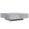 vidaXL Coffee Table Concrete gray Engineered wood 39.4 x 39.4 x 12.2 in