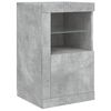 vidaXL Sideboard Concrete Grey Engineered Wood, Glass Large Sideboard