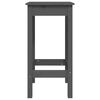 vidaXL Bar Chair Set of 2 Grey Solid pine wood Standard Durable