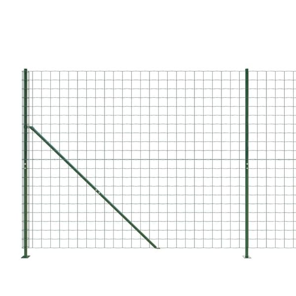 vidaXL Wire Mesh Fence with Flange Green 6.6x32.8'
