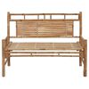 vidaXL Garden Bench Beige, Natural Bamboo Bamboo, 100% Polyester (Cushion)