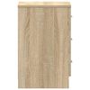 vidaXL Bedside Cabinet Sonoma Oak Engineered Wood Smooth Sliding