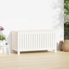 vidaXL Garden Storage Box White Solid Pine Wood Medium