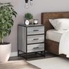 vidaXL Bedside Cabinet Grey Sonoma Engineered wood, metal