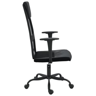 vidaXL Office Chair Black Mesh Fabric and Faux Leather