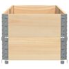 vidaXL Garden Planter Natural Pine Solid Pine Wood Large Foldable
