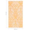 vidaXL Outdoor Carpet Orange and White Polypropylene (PP) 63.0 x 90.6 in