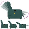vidaXL Massage Recliner Chair Dark Green