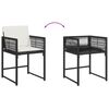 vidaXL Garden Dining Set Black and Brown
