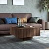 vidaXL Coffee Table Brown Oak Engineered Wood 23.6 in Durable Square