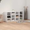 vidaXL Shoe Cabinet White 40.55 x 11.81 x 20.08 in Engineered Wood