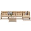 vidaXL 6 Piece Patio Lounge Set with Cushions Solid Wood Pine